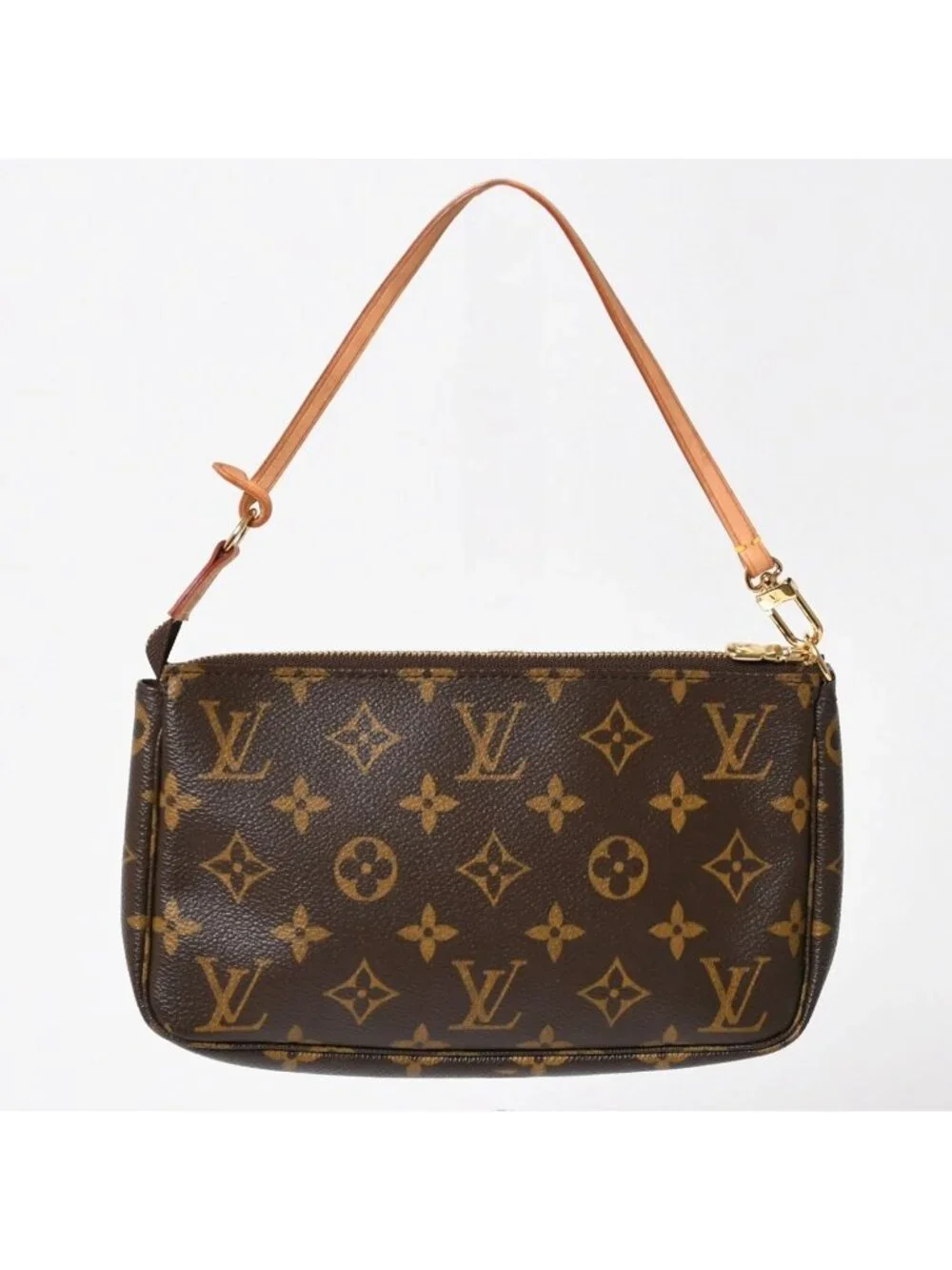 Louis Vuitton Pochette Accessoires Pouch Monogram Brown Leather